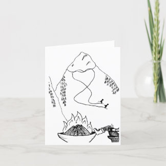 Cartão De Agradecimento Couples that Ski Together Card