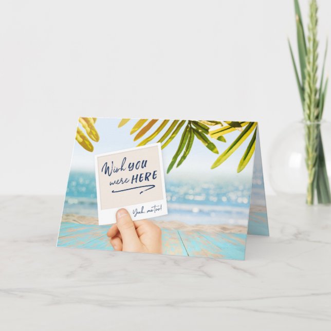 Cartão De Agradecimento COVID-19, Deseje que você e eu estivéssemos aqui (Frente)