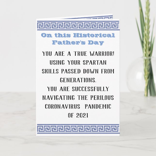 Cartão De Agradecimento Covid- 19 Dia de os pais (Frente)