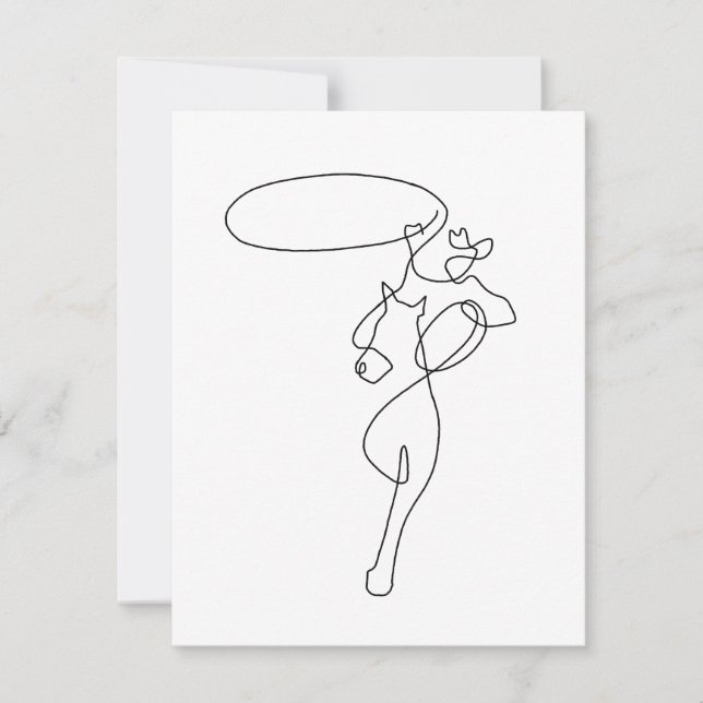 Cartão De Agradecimento Cowboy (Frente)