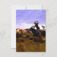 “Cowboys Roping a Steer” de Charles M Russell
