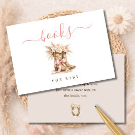 Cartão De Agradecimento Cowgirl Boots Pink Girl Baby Shower Books For Baby