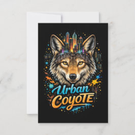 Cartão De Agradecimento Coyote Urbano