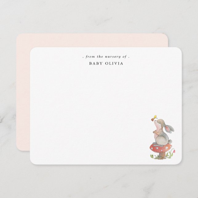 Cartão De Agradecimento Cozinha-d'água doce Bunny Baby (Frente/Verso)