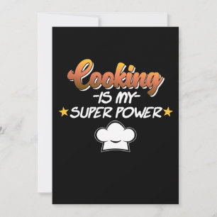 Cartão De Agradecimento Cozinhar É Meu Superpoder Cozinheira Chef Cozinha
