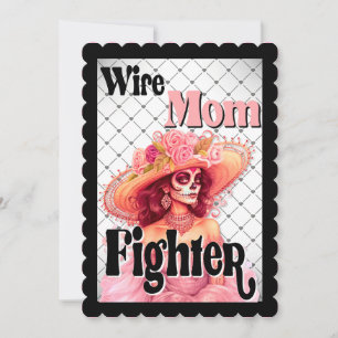 Cartão De Agradecimento Crânio de açúcar para conhecimento do Cancer