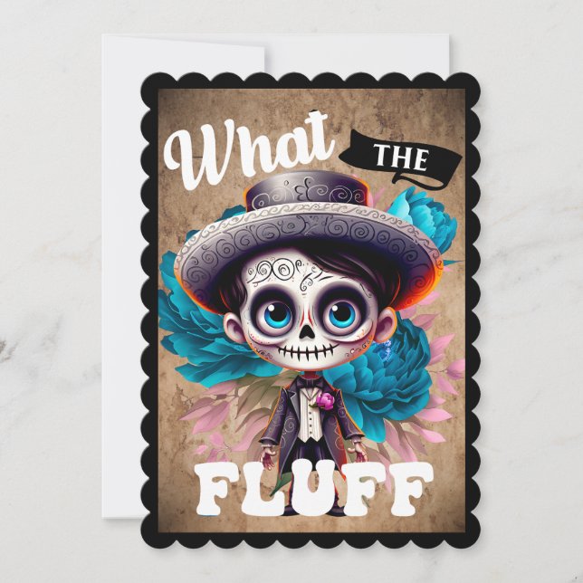 Cartão De Agradecimento Crânio em Açúcar (Frente)