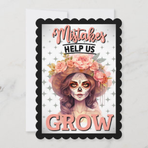 Cartão De Agradecimento Crânio em Açúcar