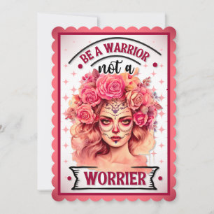 Cartão De Agradecimento Crânio rosa e Bonito