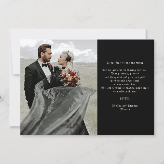 Cartão De Agradecimento Crânios Góticos de Halloween Tarot Os Amantes Casa (Frente)