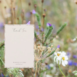 Cartão De Agradecimento Cream Chinoiserie Elegante Casamento Obrigado