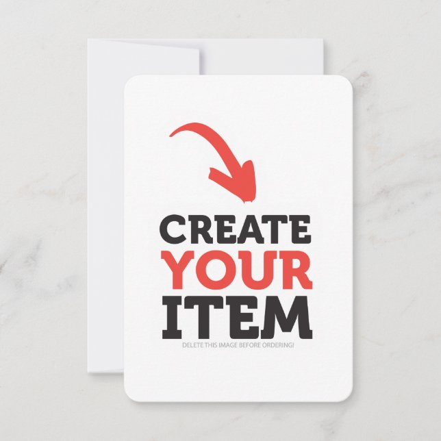 Cartão De Agradecimento CREATE-YOUR-OWN DIY Custom upload your design (Frente)