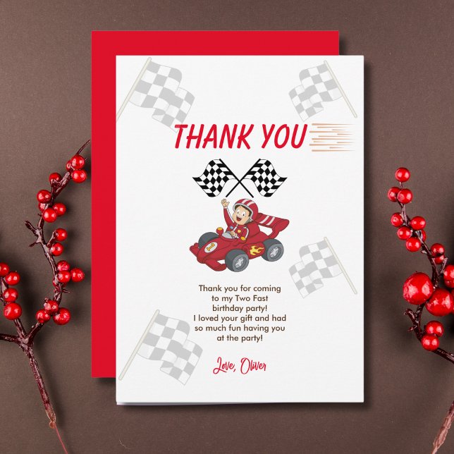 Cartão De Agradecimento Crescendo rápido 2º Aniversário   (Criador carregado)