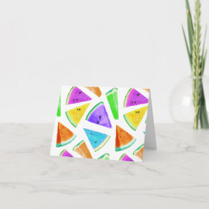 Cartão De Agradecimento Criação de Padrão de Melancia 6