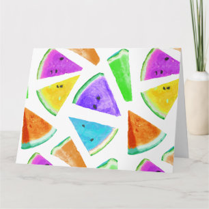Cartão De Agradecimento Criação de Padrão de Melancia 6
