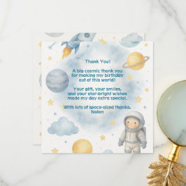 Cartão De Agradecimento Crianças Cósmicas do Mundo | Partido do Espaço -