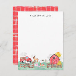 Cartão De Agradecimento Crianças De Animais De Criação De Quintais Russos