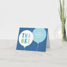 Cartão De Agradecimento Crianças de Balões Modernos