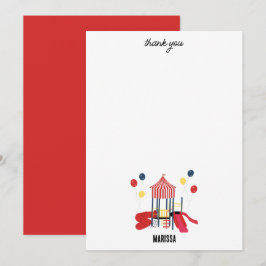 Cartão De Agradecimento Crianças do Parque Meninos Meninas Aniversário Nom