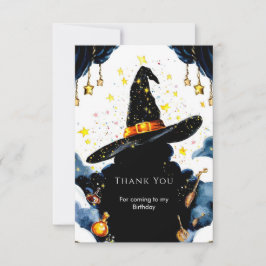 Cartão De Agradecimento Crianças Encantadas - Aniversário do Mágico Pastel