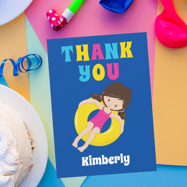 Cartão De Agradecimento Crianças Personalizadas Da Festa de aniversário De (Criador carregado)