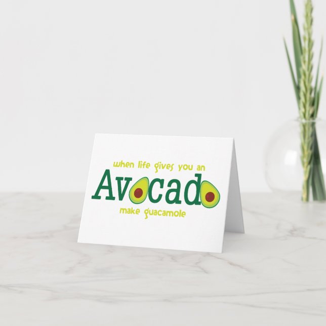 Cartão De Agradecimento Criar Guacamole (Frente)