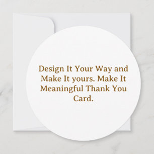 Cartão De Agradecimento Crie seu círculo personalizado de 5,25" x 5,25"
