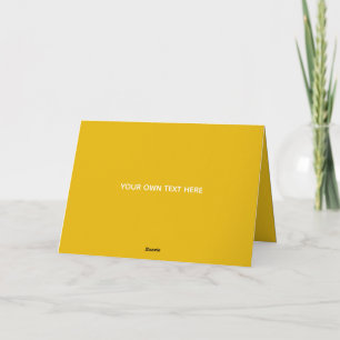 Cartão De Agradecimento Crie Seu Próprio Design Amarelo Personalizado