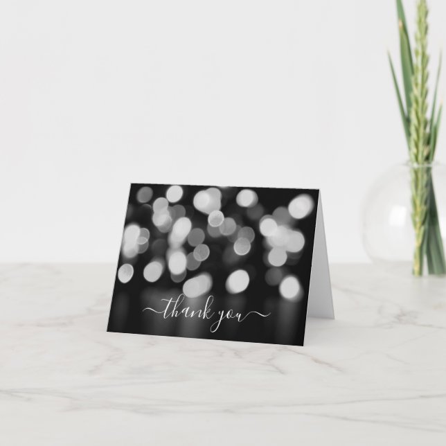 Cartão De Agradecimento Crie sua própria caixa de Cinza de foco suave (Frente)