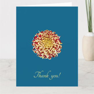 Cartão De Agradecimento Crimson Chrysanthemum