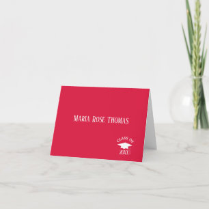 Cartão De Agradecimento Crimson Grad Thank you note (4.25" x 5.5") Card