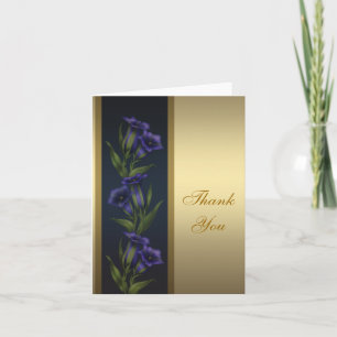 Cartão de Agradecimento Cristal Violeta Dourado Ro