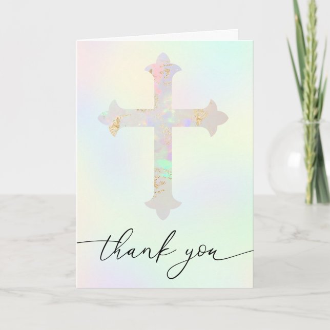 cartão de agradecimento cristão religioso (Frente)