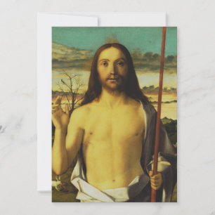 Cartão De Agradecimento Cristo Abençoando de Giovanni Bellini  