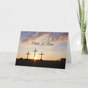 Cartão De Agradecimento Cristo é Risen Páscoa Religiosa