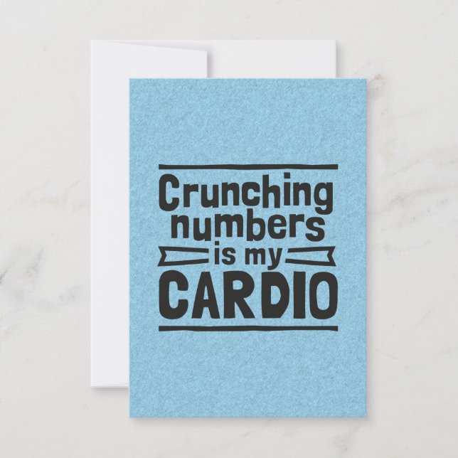Cartão De Agradecimento Crunching Numbers Is My Cardio (Frente)