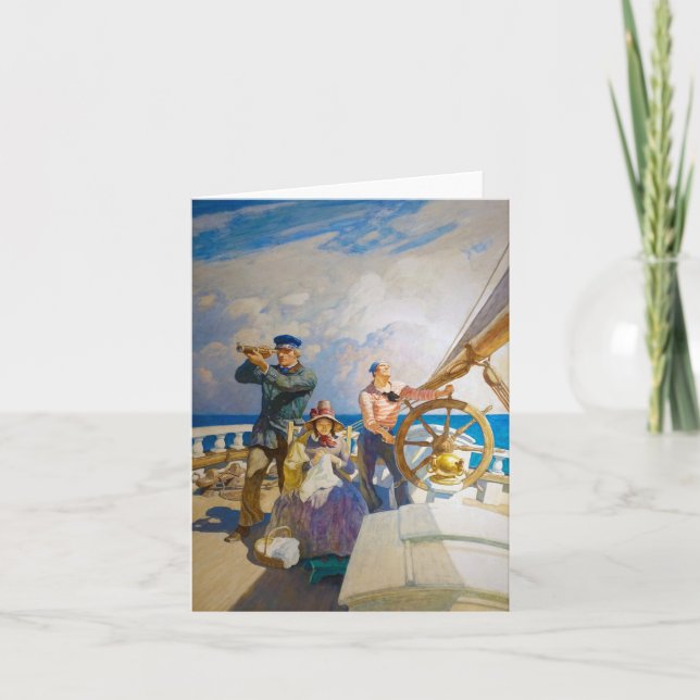 Cartão De Agradecimento Cruzeiros por Newell Convers Wyeth (Frente)