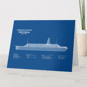 Cartão De Agradecimento CSS Virginia - Ship Blueprint Planos ABD