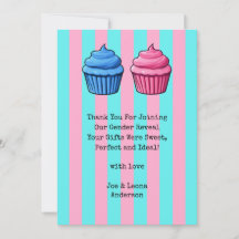 Cupcake Gênero Revelar Azul e Rosa