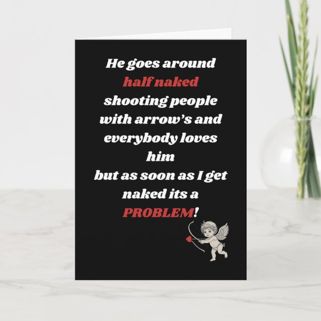 Cartão De Agradecimento Cupido Estúpido (Frente)