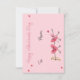 Cartão De Agradecimento Cupid's Arrow Hearts Valentine's Day Card
