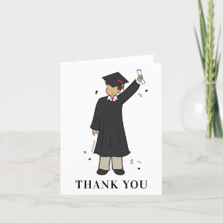 Cartão De Agradecimento Custom Boy Avatar | High School Graduation