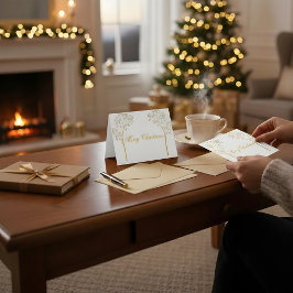 Cartão De Agradecimento Custom Color Christmas Card