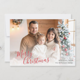 Cartão De Agradecimento Custom Family Flat Christmas Greeting Card