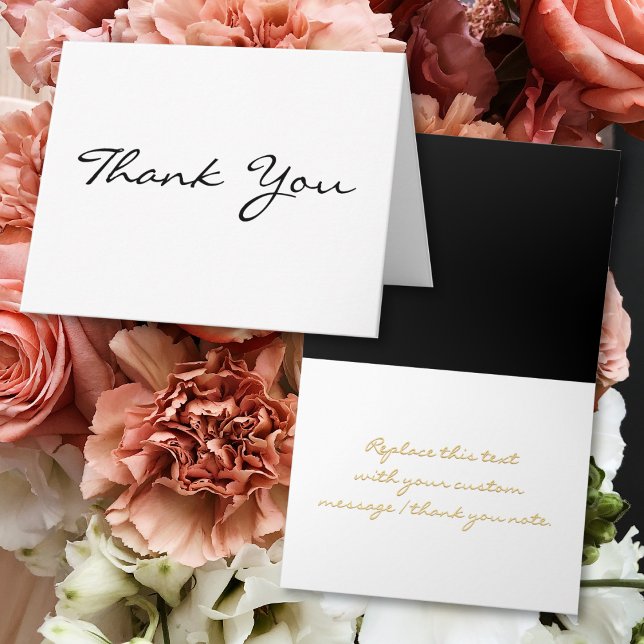 Cartão De Agradecimento Custom Personalized Elegant Thank You Note Card (Custom Custom Elegant Thank You Note Card)