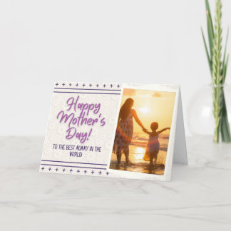 Cartão De Agradecimento Custom Photo Mother's Day Card