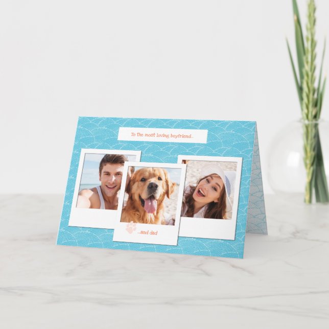 Cartão De Agradecimento Custom Polaroid Photo Collage Folded Card (Frente)