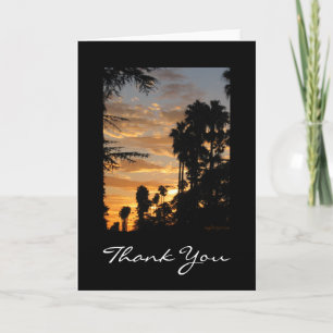 Cartão De Agradecimento Custom Thank You Palm Tree Sunset Art Card