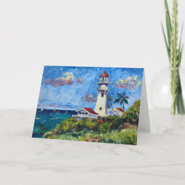 Cartão De Agradecimento Customizable Hawaiian Diamondhead Lighthouse