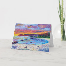 Cartão De Agradecimento Customizable Hawaiian Lagoon 4 Sunset